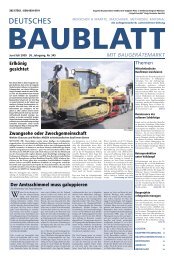baumaschinen - Deutsches Baublatt