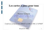 Les cartes Ã  puce pour tous - Damien Sauveron