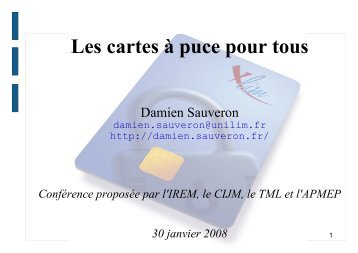 Les cartes Ã  puce pour tous - Damien Sauveron