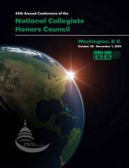 Conference Program - National Collegiate Honors Council