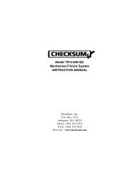 TR-5-600-QC Fixture System Manual - CheckSum