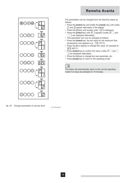 Avanta open vent boiler installation and service guide