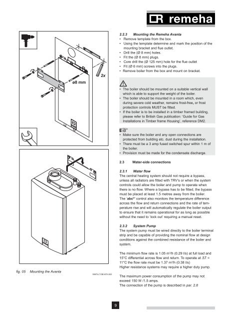 Avanta open vent boiler installation and service guide
