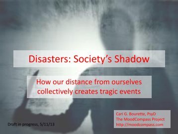 Disasters: Society's Shadow - A New Story Foundation