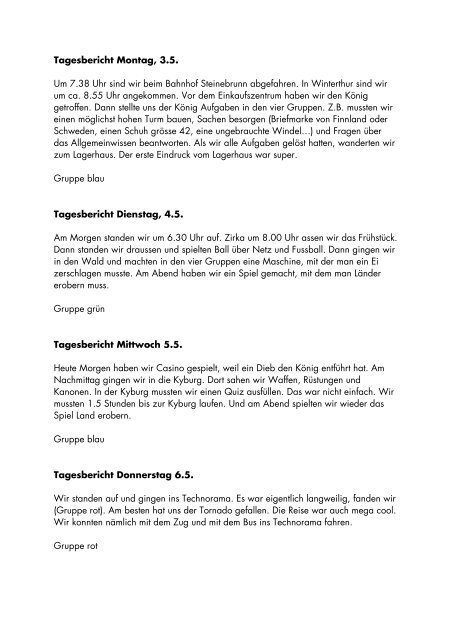 Tagesberichte [PDF, 17.0 KB]