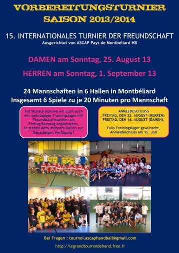 VORBEREITUNGSTURNIER SAISON 2013/2014