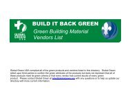 Green Building Material Vendors List - Global Green USA