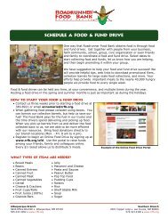 Food drives and ONLINE Food Drives - Roadrunner Food Bank