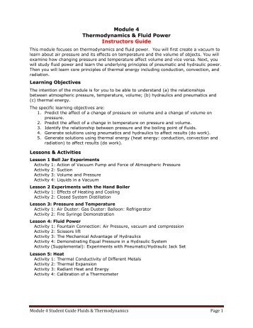 i. Module 4 Fluids and Thermodynamics ... - Workforce 3 One