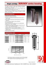 Single cartridge SCR/SCV series housing - Comfilter