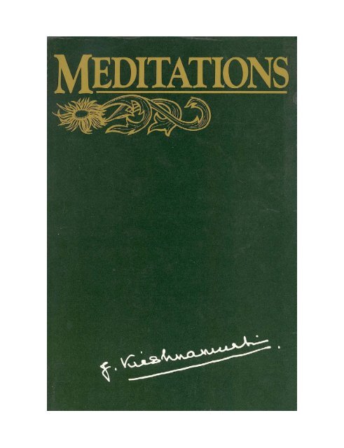 Krishnamurti Meditations 1969 - HolyBooks.com