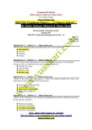 MKT501 Finalterm Papersâ¦.12 Papers Solvedâ¦ By Hafiz ... - vubuddy