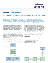 Landslide PCRF Datasheet - Spirent Communications