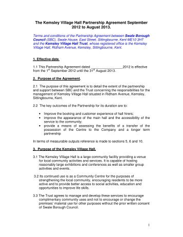 Annex 1 for Item 5 - Swale Borough Council