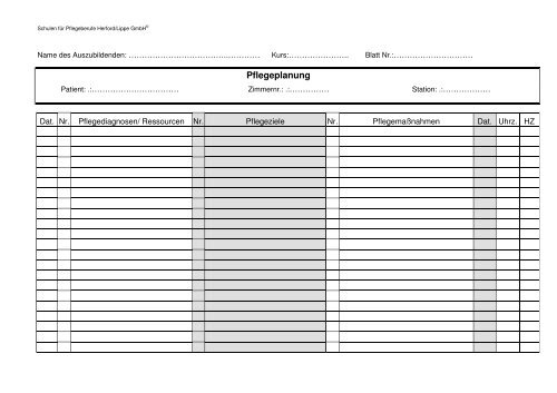 Pflegeplanung Formblatt.pdf - Klinikum Herford