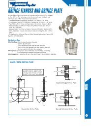 ORIFICE FLANGES AND ORIFICE PLATE - Measurement Resources