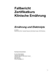 Fallbericht Zertifikatkurs Klinische Ernährung - geskes