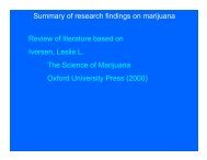 Summary of research findings on marijuana Review of literature ...