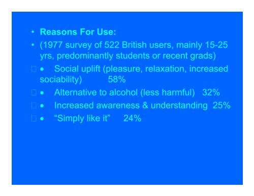 Summary of research findings on marijuana Review of literature ...