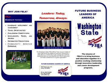 Membership Brochure - Washington Future Business Leaders of ...