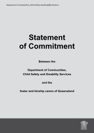 Statement of Commitment between the Department of Child