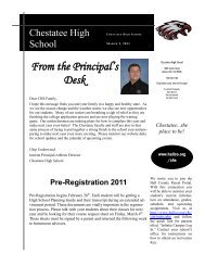 From the Principal's Desk - Hall County Schools