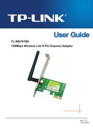 TL-WN781ND 150Mbps Wireless Lite N PCI Express ... - TP-Link