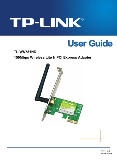 TL-WN781ND 150Mbps Wireless Lite N PCI Express ... - TP-Link