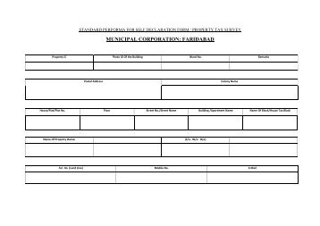Self Declaration Performa - Municipal Corporation Faridabad