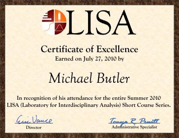 Michael Butler - LISA