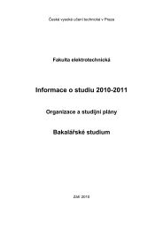 Informace o studiu 2010-2011 - Fakulta elektrotechnickÃ¡