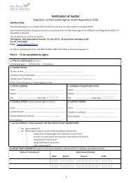 Notification of Auditor Form - Real Estate Agents Authority