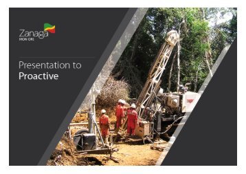 Zanaga Iron Ore One2One Investor Presentation - Proactive Investors