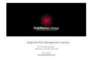 Subprime risk management lessons