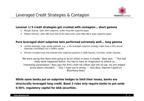 Subprime risk management lessons