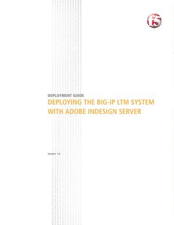 Deploying the BIG-IP LTM System with Adobe ... - F5 Networks