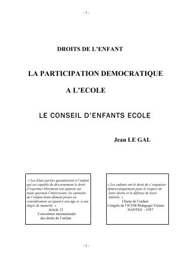 Droits de l'enfant - Site de Philippe Meirieu