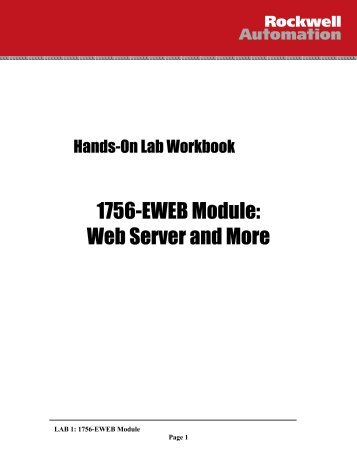 1756-EWEB Module: Web Server and More - Rockwell Automation