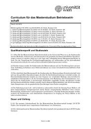 Curriculum/Studienplan - Student Point - UniversitÃ¤t Wien