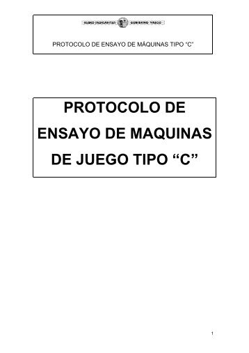 PROTOCOLO DE ENSAYOS DE MAQUINAS TIPO C