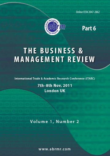 Conference Proceedings Part 6 - The Academy of Business and ...