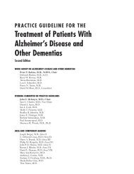 Treatment of Patients With Alzheimer's Disease and Other Dementias
