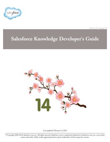 Salesforce Knowledge Developer's Guide - Salesforce.com
