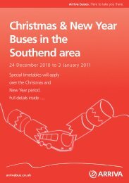 Christmas & New Year Buses in the Southend area - Arriva