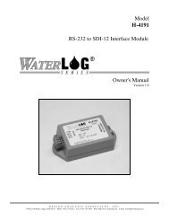 RS-232 to SDI-12 Interface Module Model H-4191 ... - WaterLOG