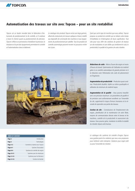 CATALOGUE MACHINE CONTROLE - Topcon Positioning