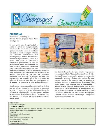 EDITORIAL - Colegio Champagnat de Ibague