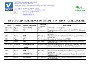 list of main experience of vinçotte international ... - Vincotte-dz.com