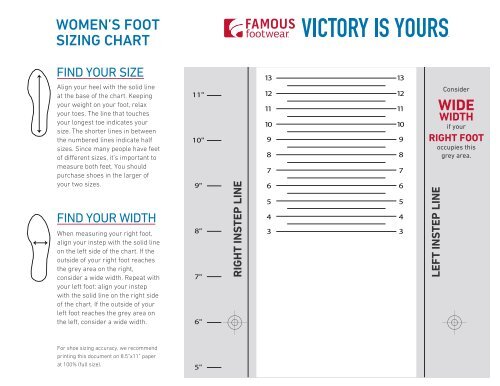 women's footwear size chart