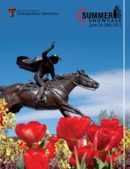 showcase - Undergraduate Admissions - Texas Tech University